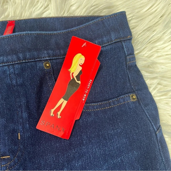 New SPANX Ready-to-Wow Denim Leggings Pacific Depth NWT Business Casual Medium - Picture 7 of 13